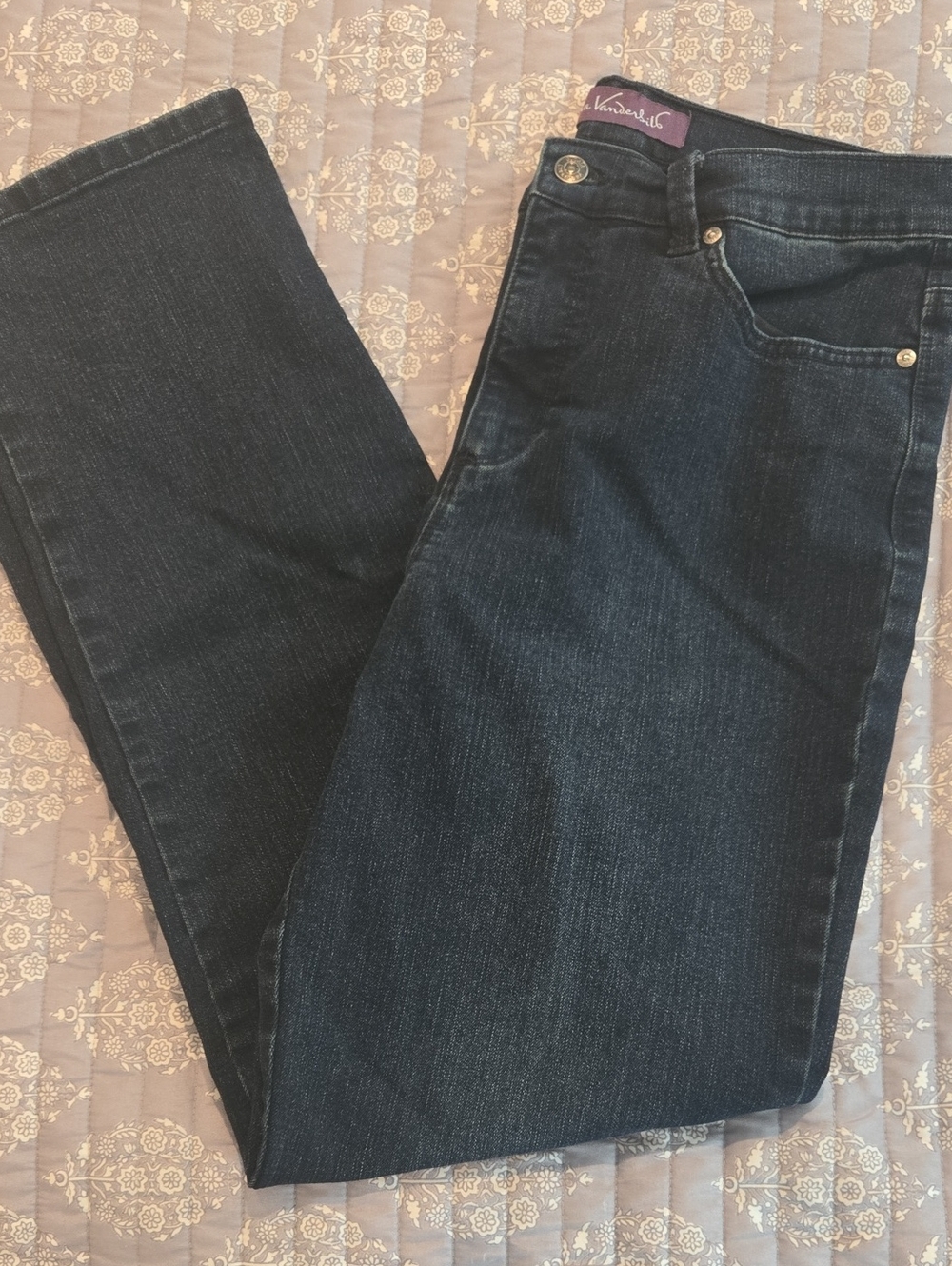 Gloria Vanderbilt Dark Indigo Straight Leg Jeans - Classic Five-Pocket
